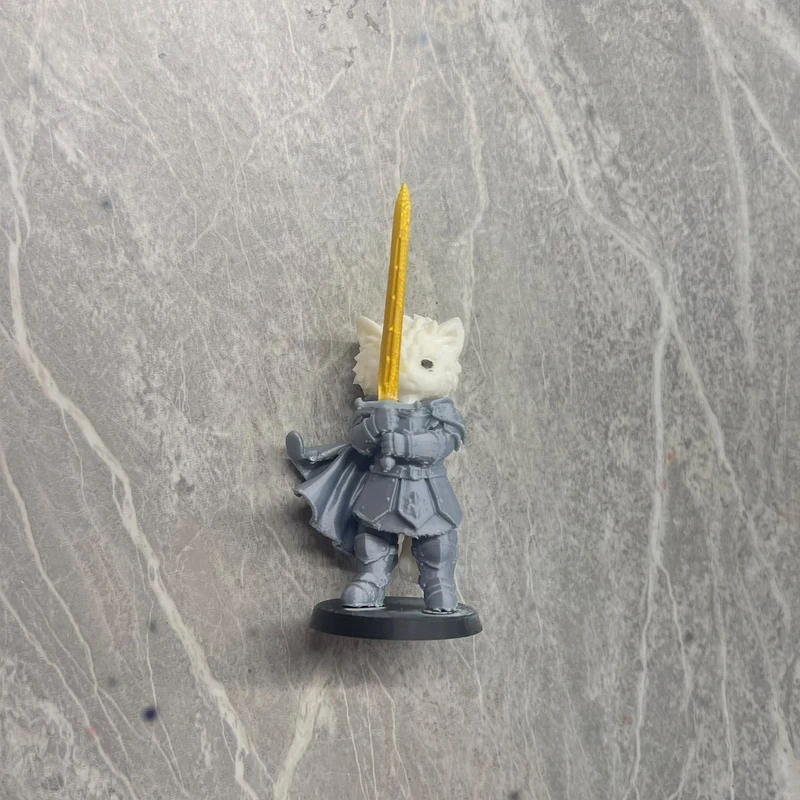 knight cat kitten meme gatto cavaliere stampato in 3D colorato regalo fidanzata