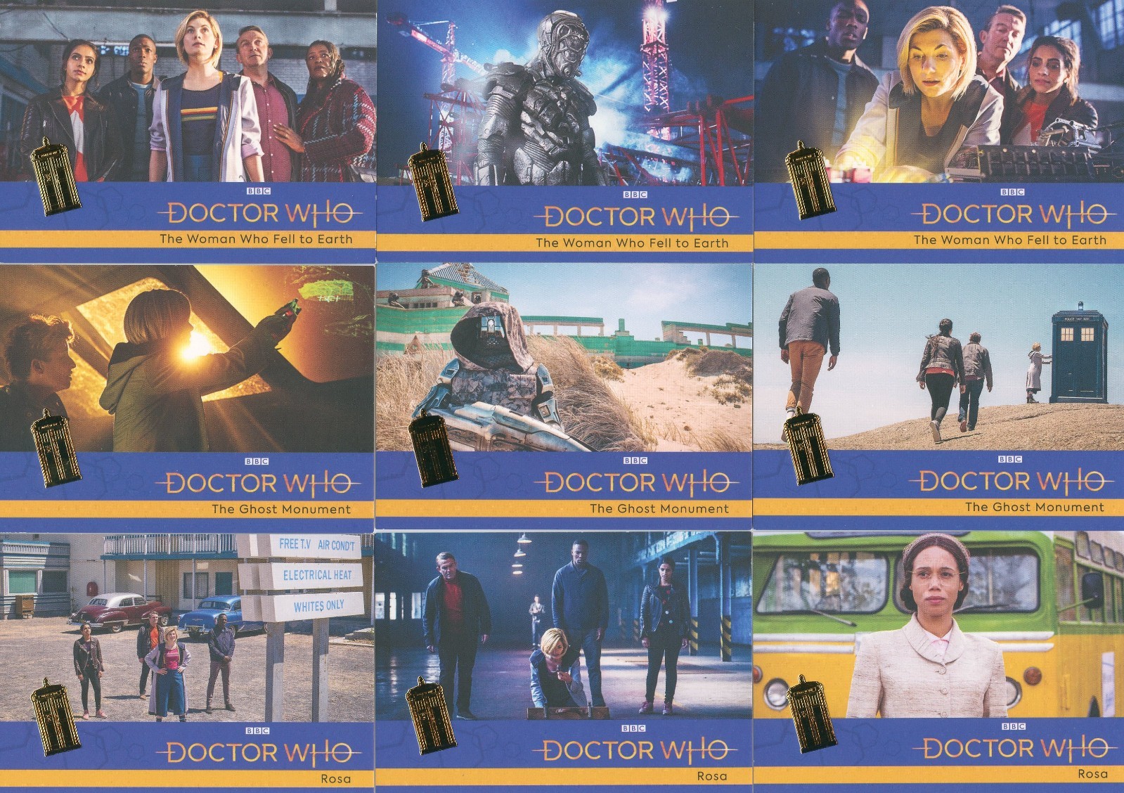 SCARCE VHTF LE Doctor Who S11&12 Parallelo "Oro" TARDIS Set Base 59 su 60