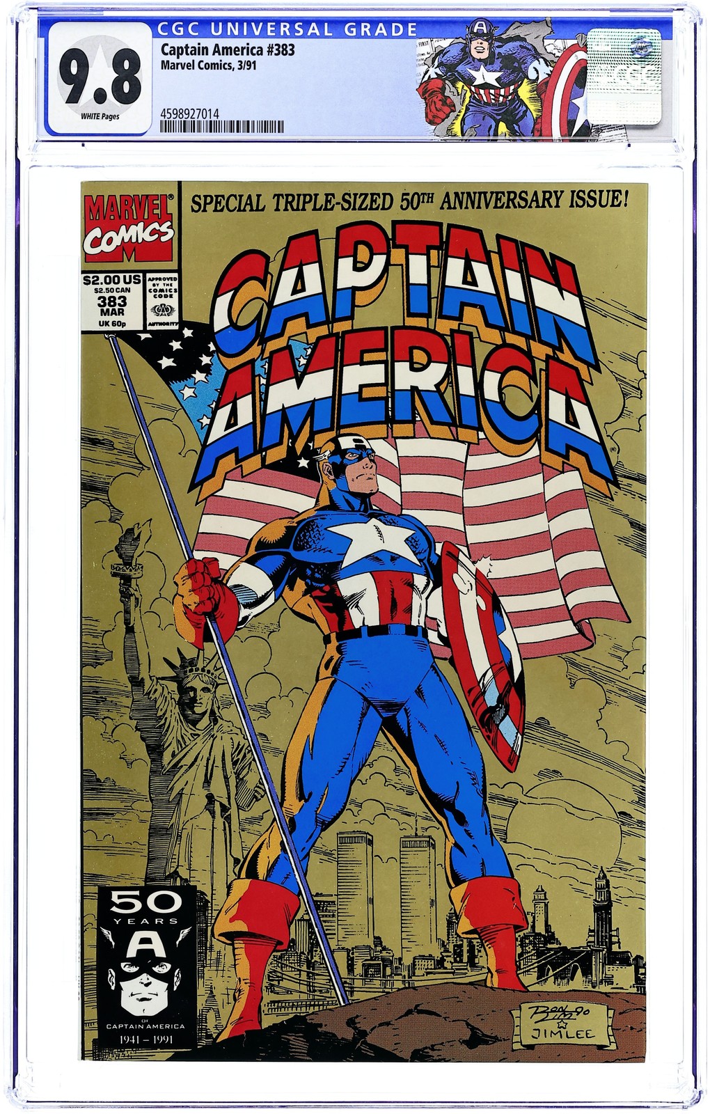 Captain America #383D CGC 9.8 1991 4598927014