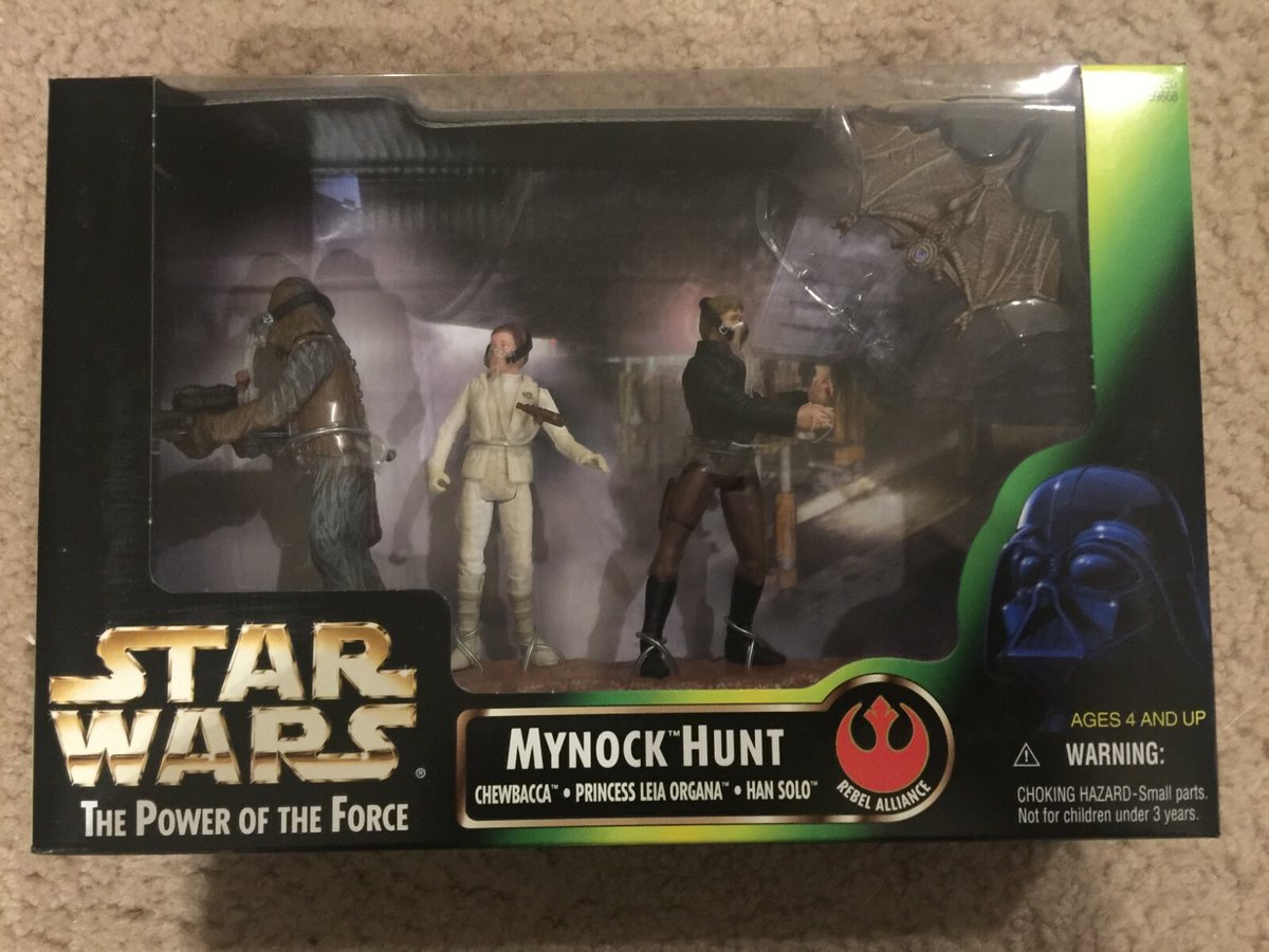  STAR WARS 1998 POWER OF THE FORCE SCENA CINEMATOGRAFICA MYNOCK HUNT NUOVO IN SCATOLA