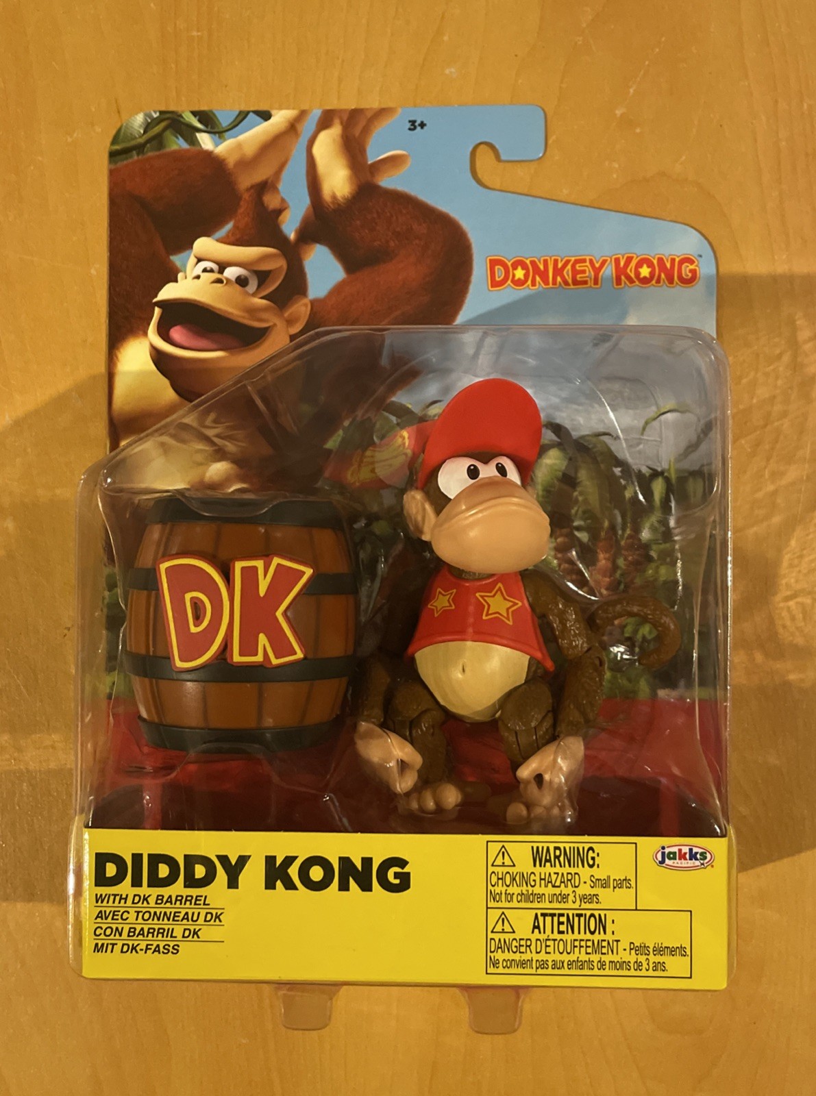 World of Nintendo Diddy Kong w/ Barrel Donkey Kong 4" Action Figure Jakks Toy 
