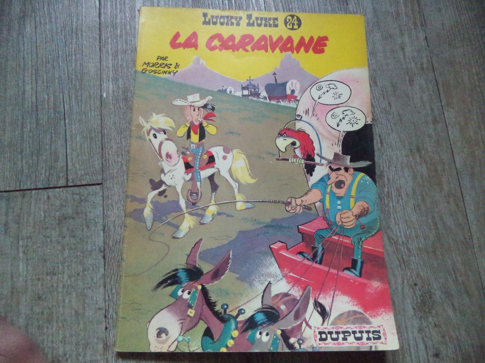Superbe EO Lucky Luke - La caravane - Tome 24 - Morris / Goscinny -  TBE -1966