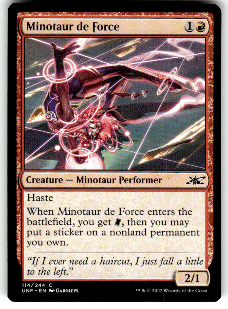 Minotaur de Force Unfinity 114 C Magic: The Gathering Near Mint