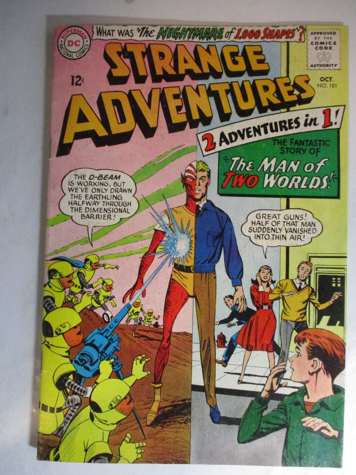 Strange Adventures #181, Uomo di Due Mondi, Fine, 6.0 (C), Pagine OWW
