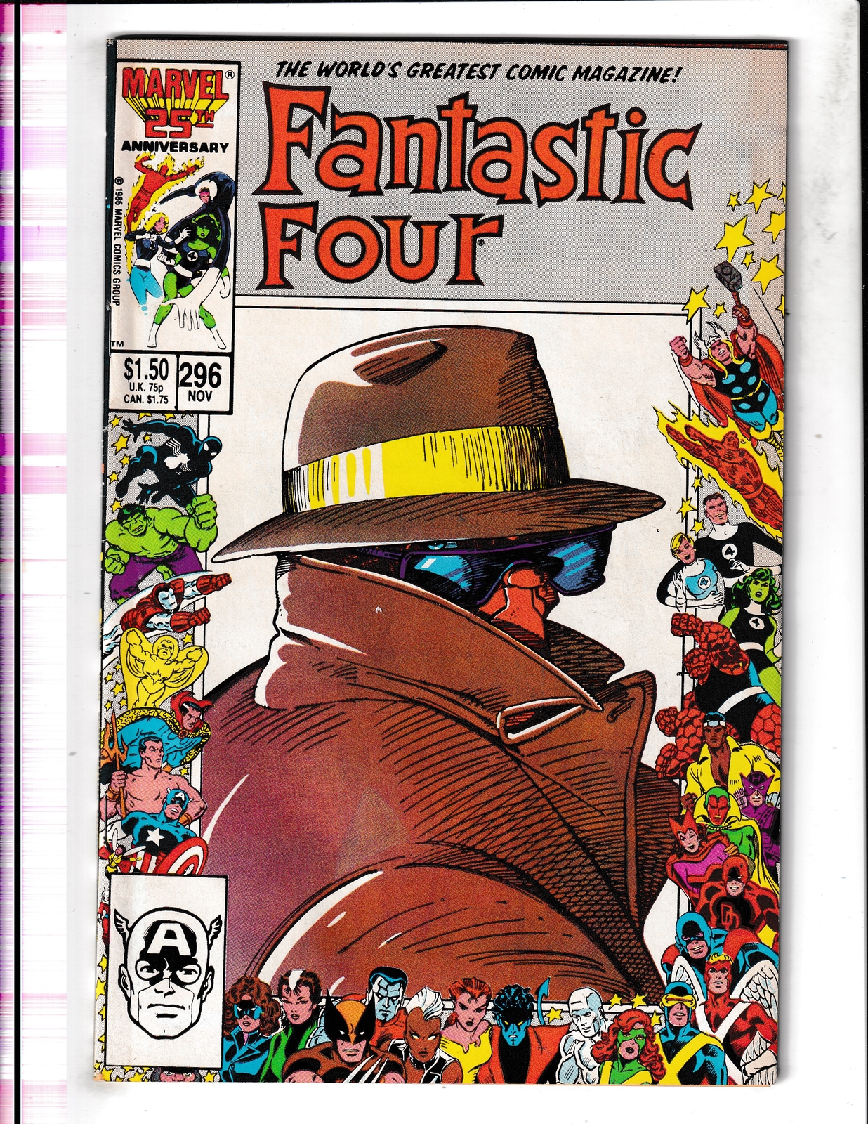 Fantastic Four #296 (1986) Direct Edition Double-Sized Issue Marvel Comics