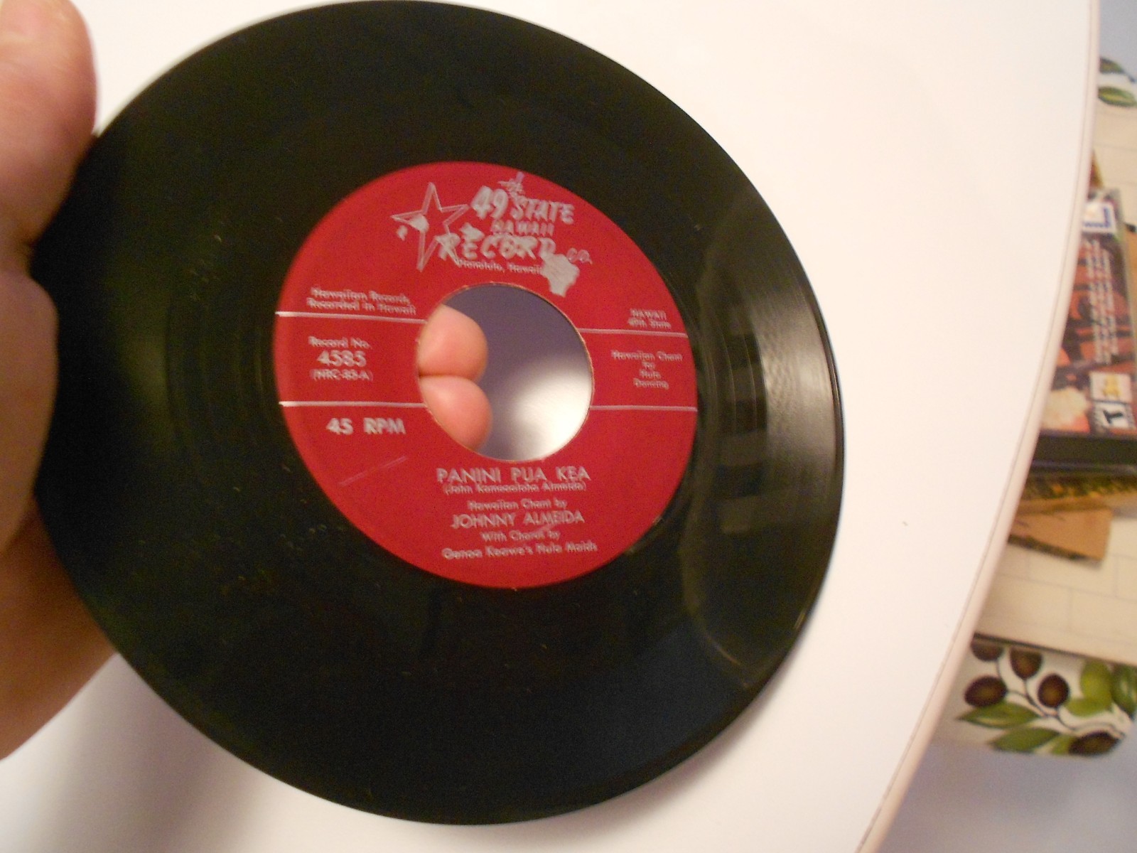 49TH STATE 45 RPM SINGLE PANINI PUA KEA & UA LI-KE NO LI-KE #4585 BOB HOOPII