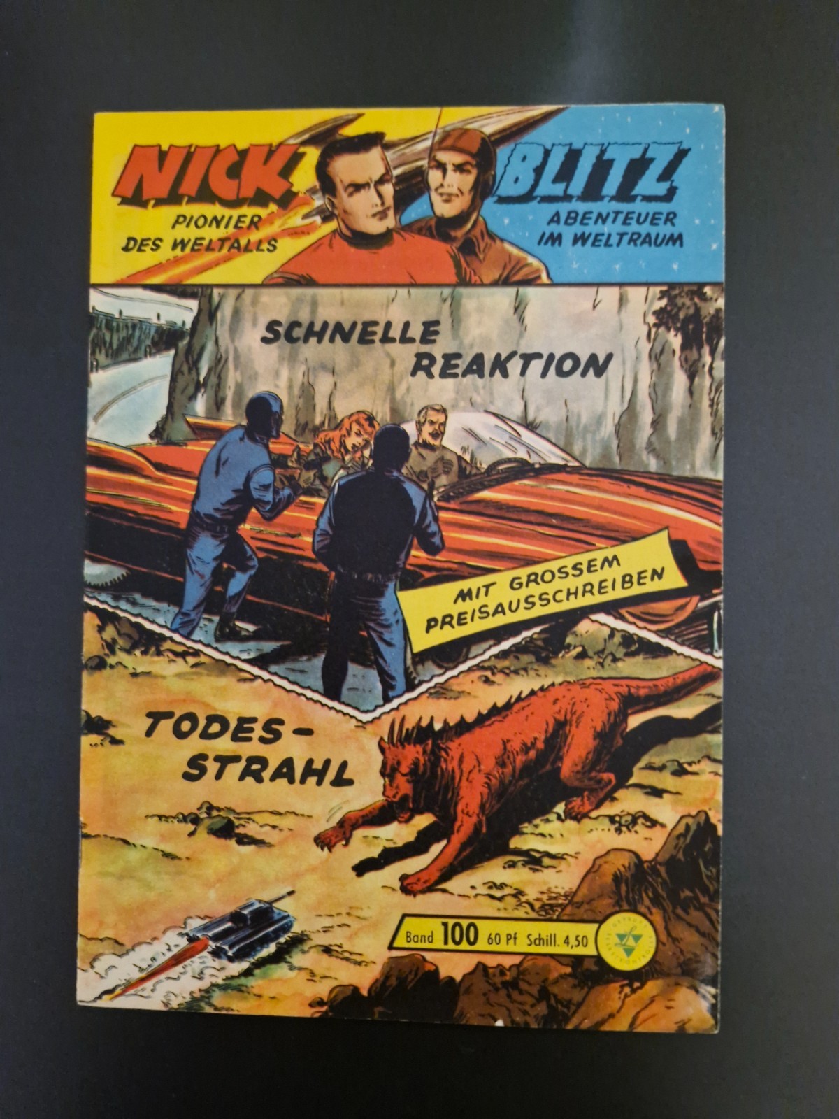 Nick fumetto n.100 (originale Lehning) Z1-2 con francobollo da collezione