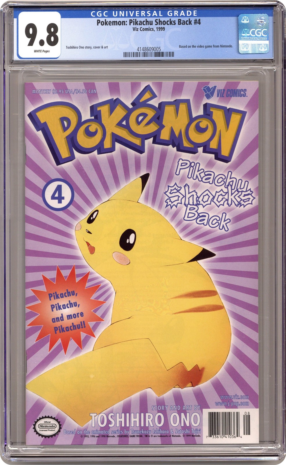 Pokemon Parte 2 Pikachu Shocks Back #4 CGC 9.8 1999 4148609005