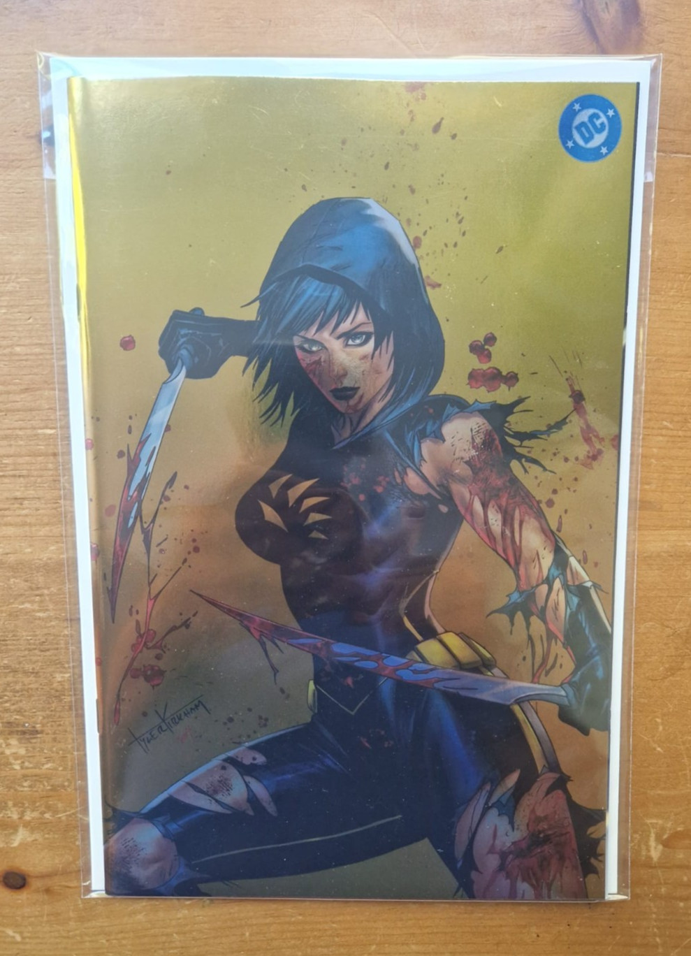 ABSOLUTE CASSANDRA CAIN #1  TYLER KIRKHAM EXCLUSIVE NYCC GOLD FOIL VIRGIN