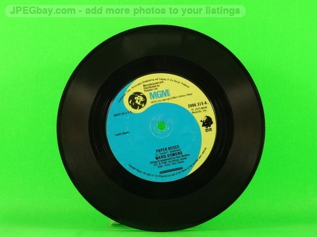 OSMOND,MARIE PAPER ROSES (2) (137) 7" MGM