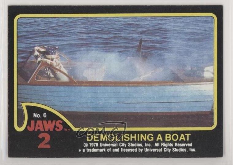 Topps Jaws 2 1978 demolizione di una barca #6 0b6