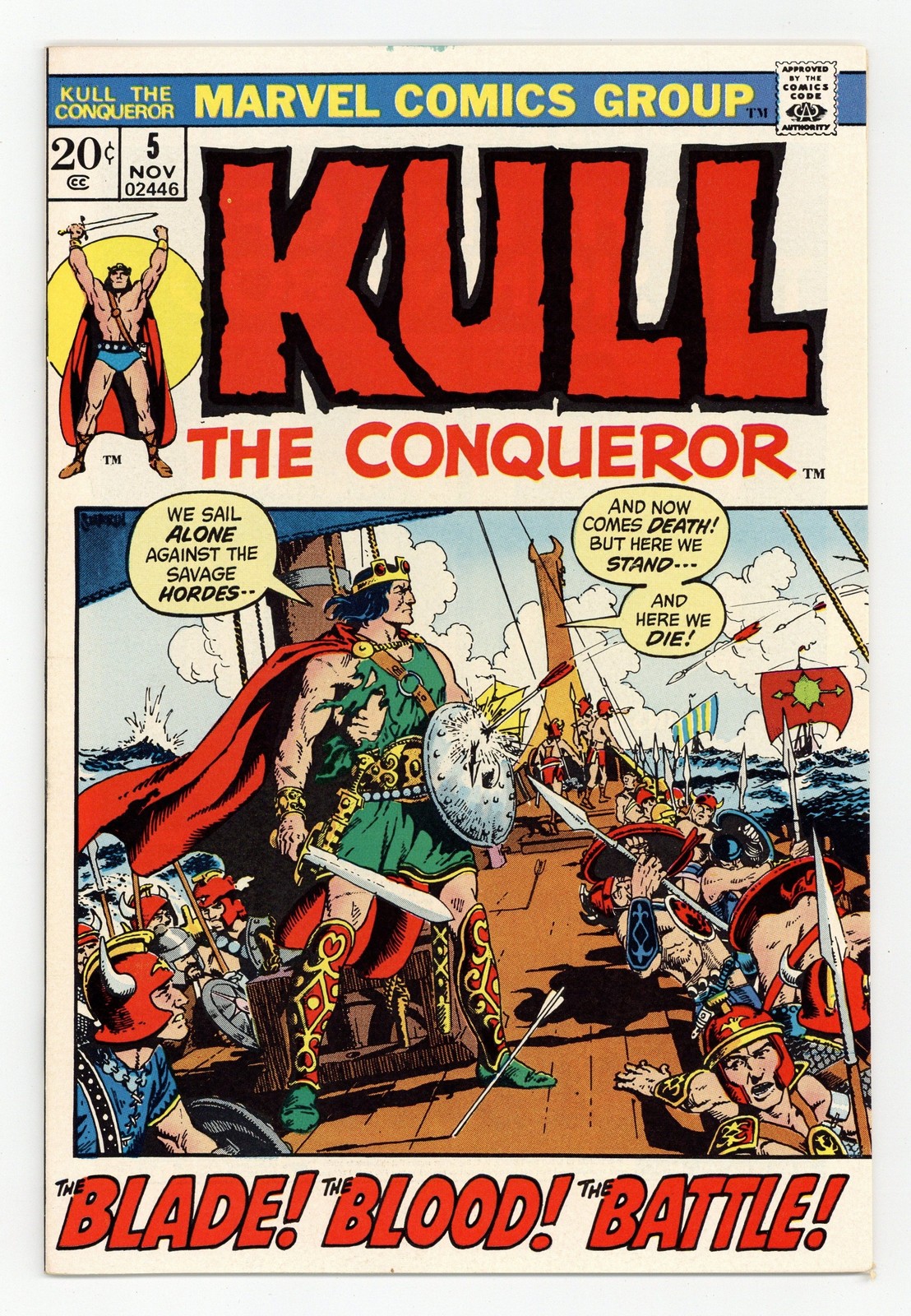 Kull the Conqueror #5 VF 8.0 1972
