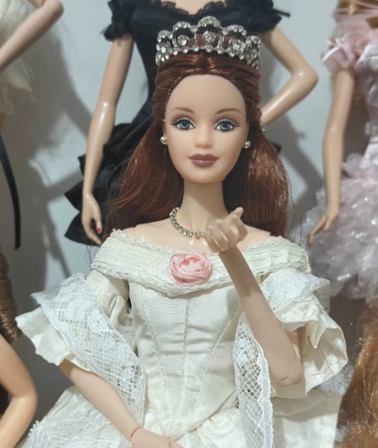 Modellino corona argento strass femminile scala 1/6 per corpo action figure 12"