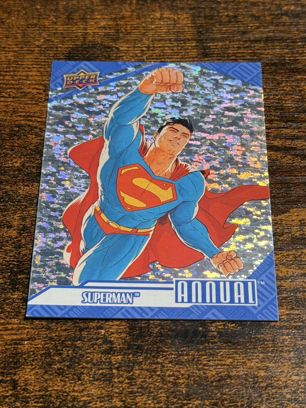 Upper Deck 2024-25 DC Annual Superman Card #1 Silver Sparkle Parallel