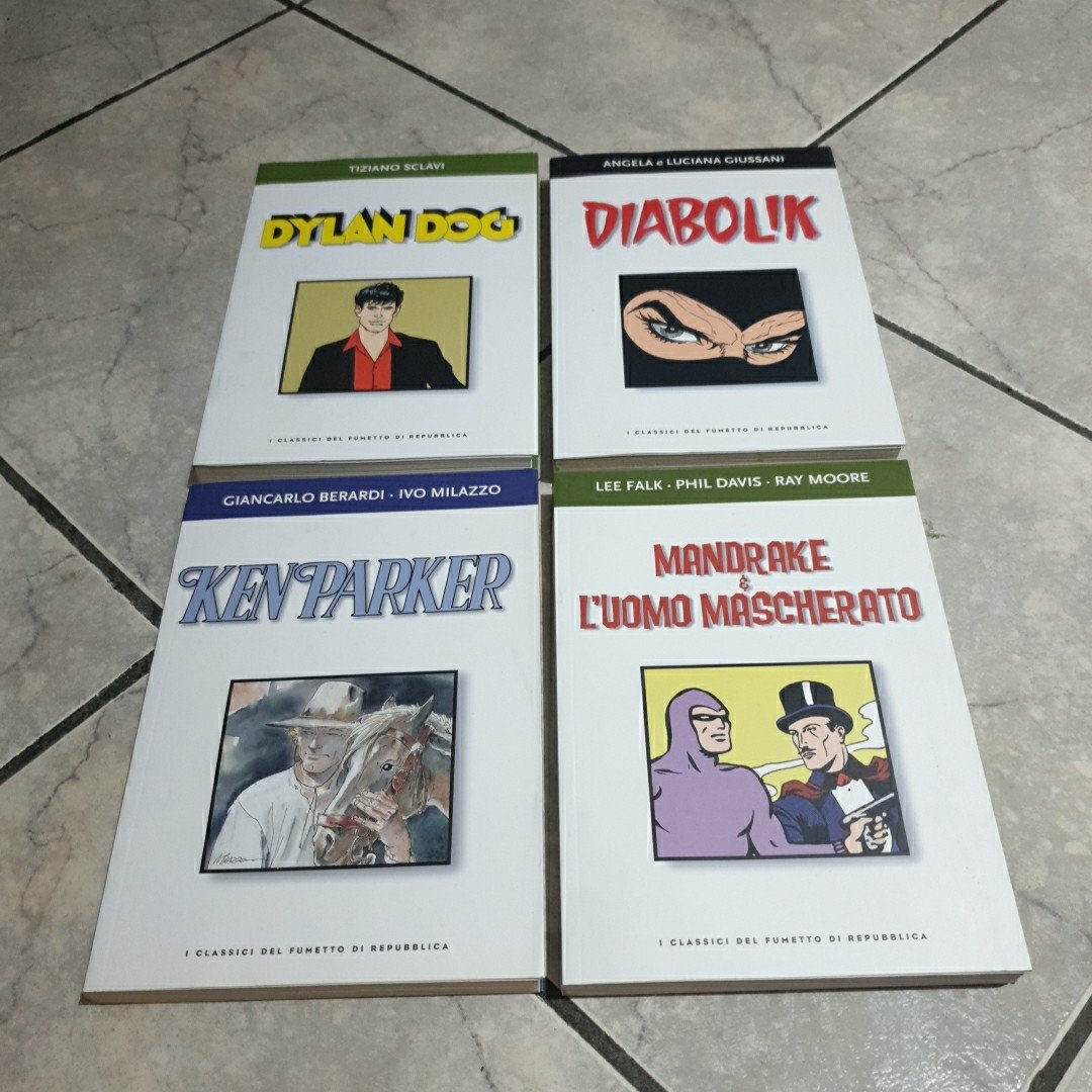 LOTTO 4 CLASSICI FUMETTO REPUBBLICA - Dylan Dog/Diabolik/Ken Parker/Mandrake e..