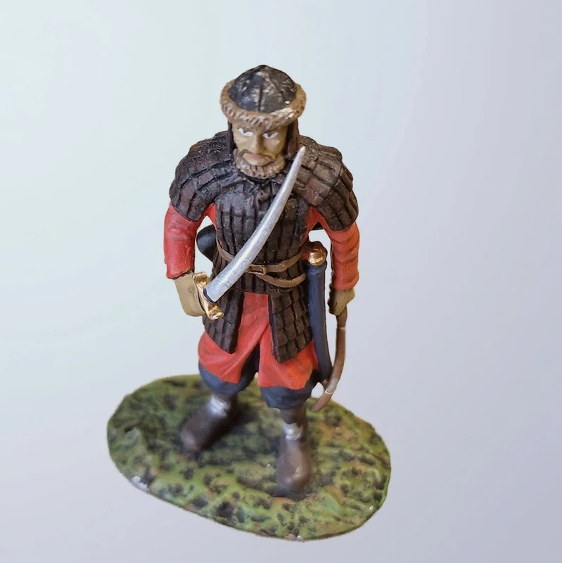 Figurine Soldat Antik Métal Rouge Vintage