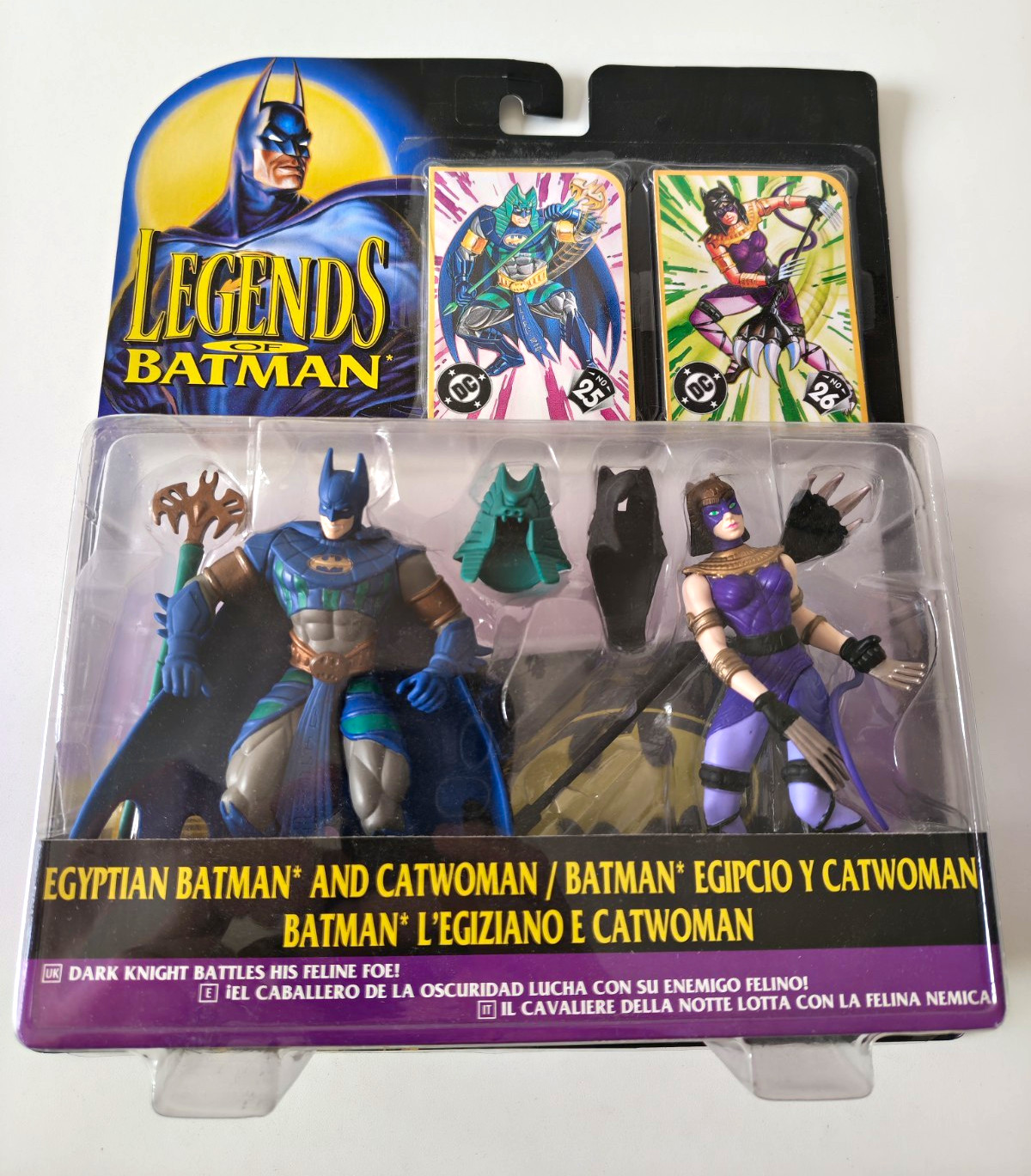 Legends Of Batman Egiziano Batman E Cat Woman Action Figure In Scatola 1996 Raro