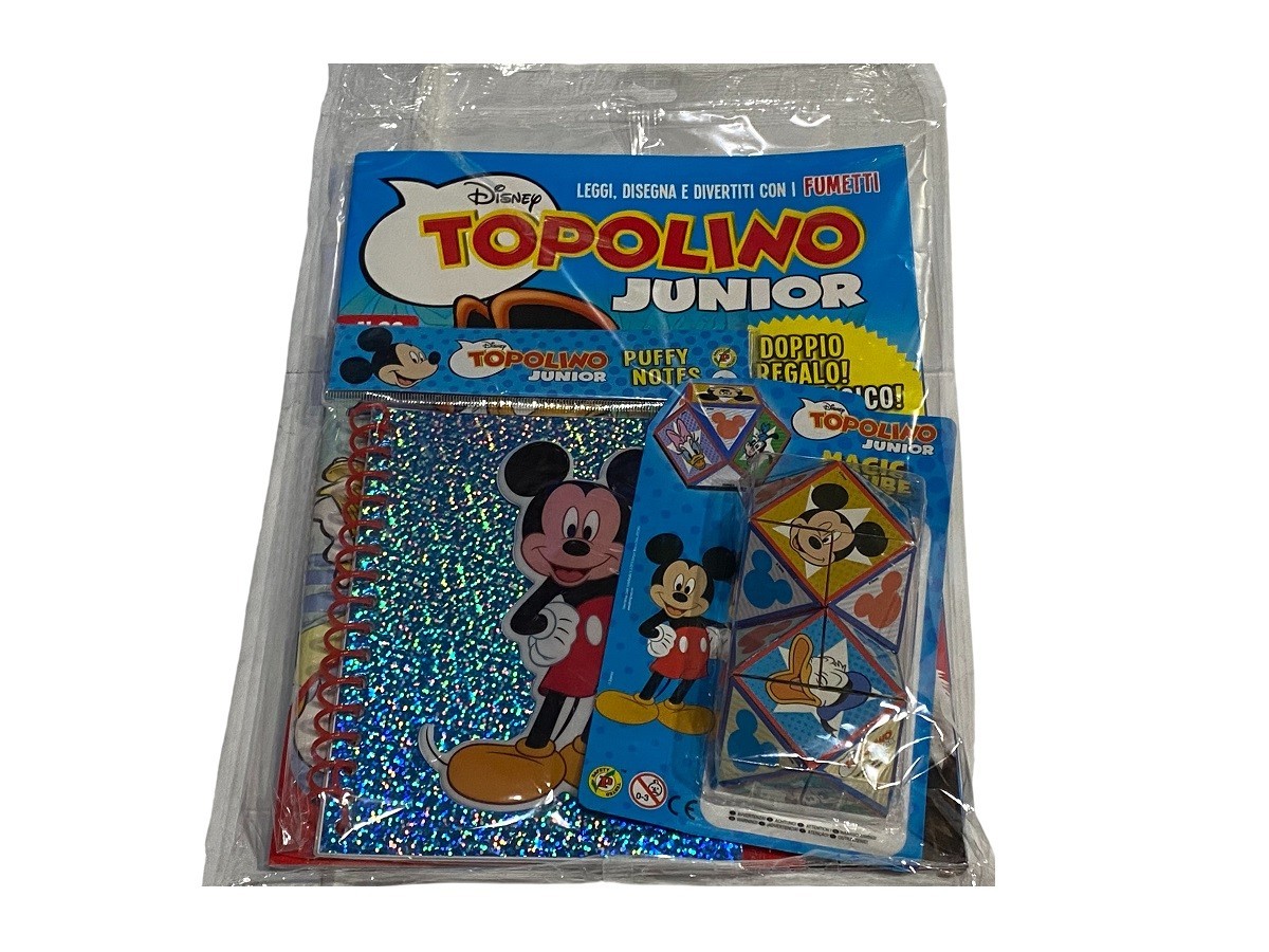 TOPOLINO JUNIOR n°36 + NOTES + MAGIC CUBE / DOPPIO SET  DISNEY