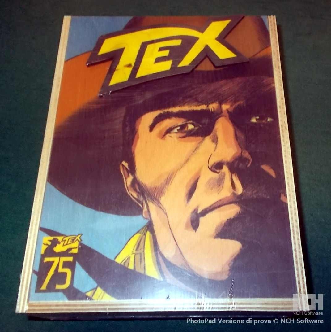 TEX Cofanetto BOX in Legno 75 anni con Variant n. 755 Magazine 75° Annullo Posta
