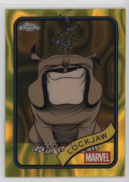 2025 Topps Chrome Marvel Comics Yellow Lava Refractor Lockjaw #152 0nr3