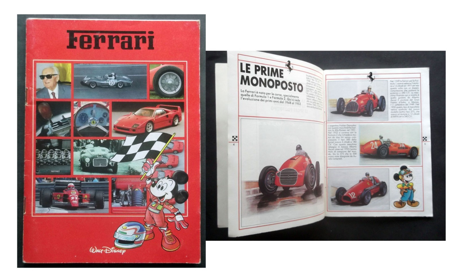 Album  TOPOLINO - FERRARI  allegato al 1781 del 1990 - COMPLETO - gadget inserto