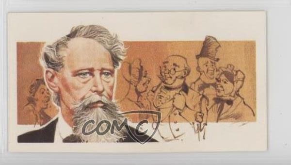 1969 Brooke Bond Famous People Tea Blue Back Charles Dickens #6 0ji1