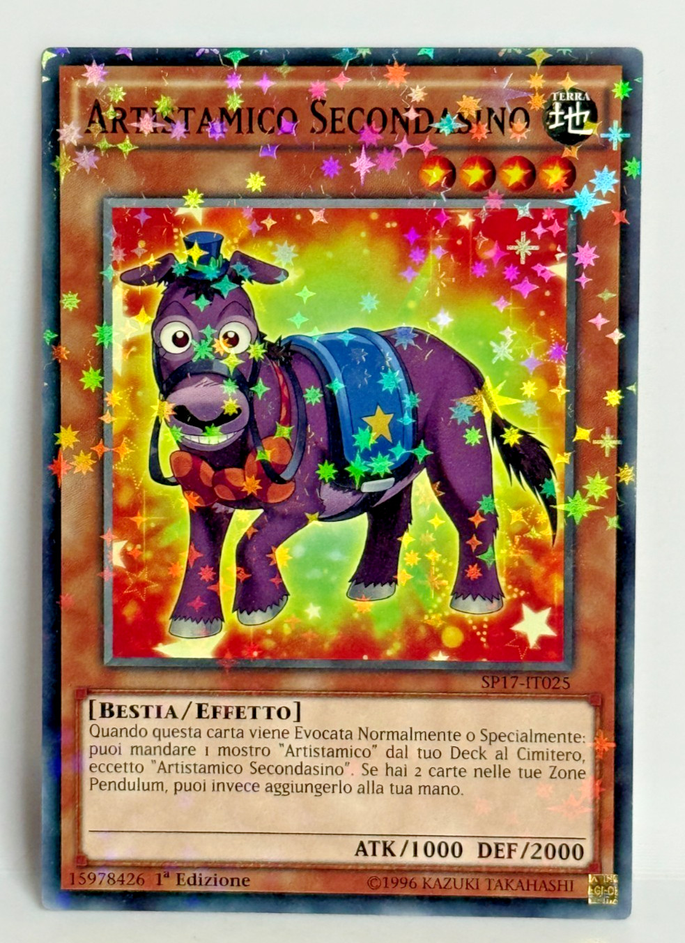 Yu-Gi-Oh Artistamico Secondasino SP17-IT025 Starfoil Rara 1° Edizione Italiana