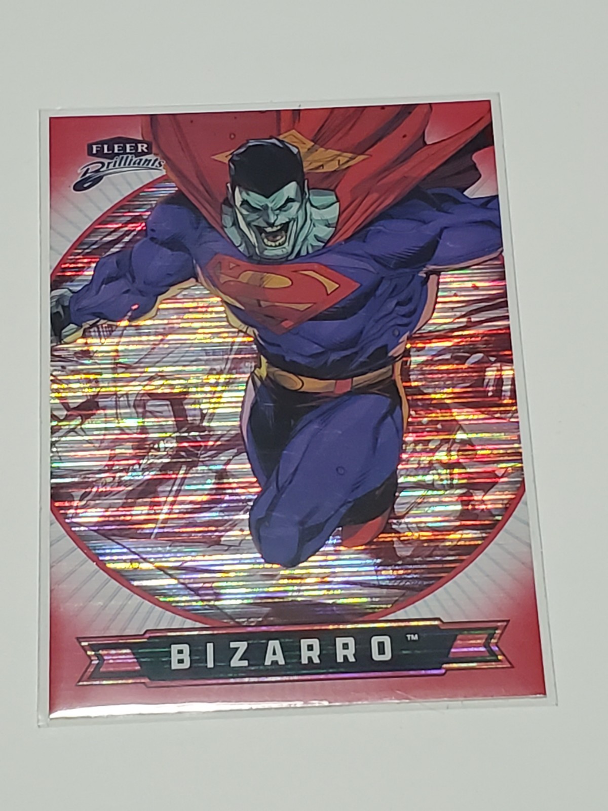 2025 Fleer Brilliants Superman Bizarro #71 Red Holo Parallel Exclusive 0026/1938