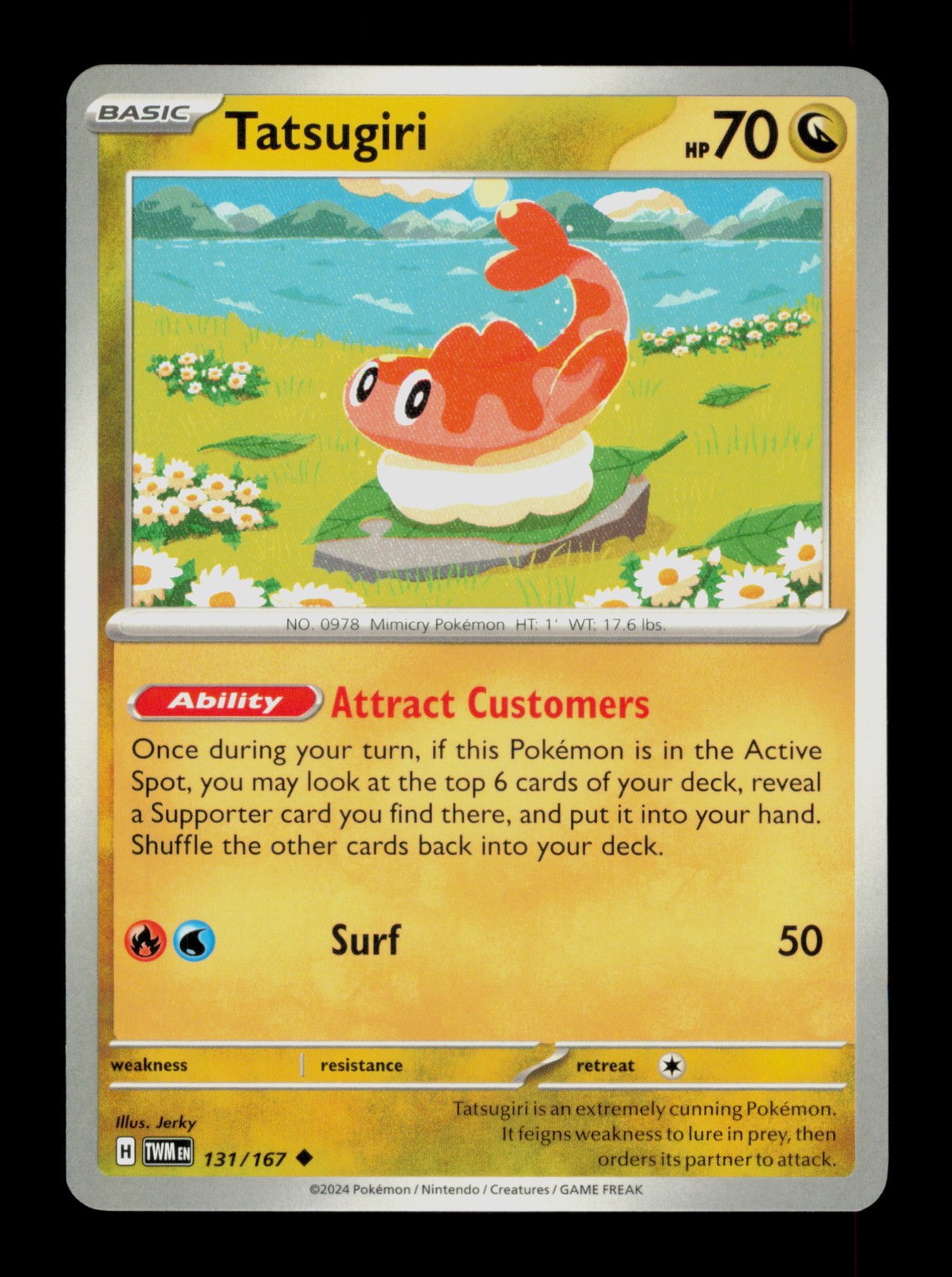 Tatsugiri 131/167 Pokemon Maschera del Crepuscolo Trading Card TCG