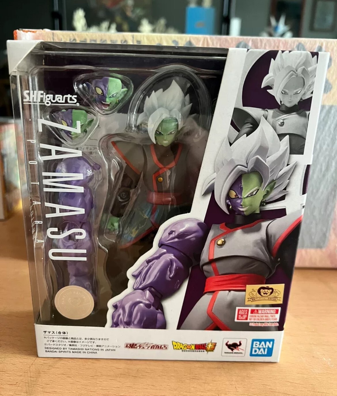 Bandai Tamashii S.H.Figuarts Dragon Ball Super Zamasu Potara action figure giocattolo