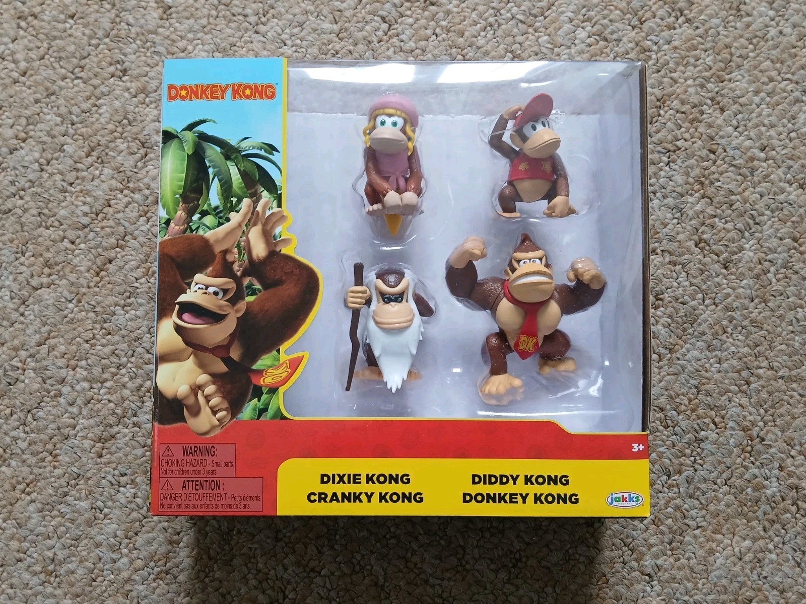 Donkey Kong Cranky Kong Confezione da 4 Diddy Dixie DK Nintendo USA. Raro. ESCLUSIVA 