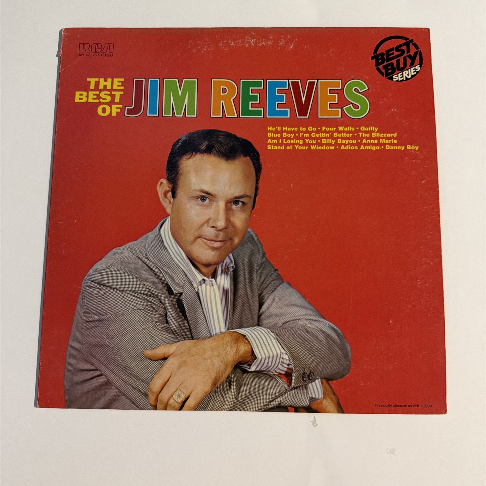 JIM REEVES Best of Jim Reeves (B) LP Vinyl VG+