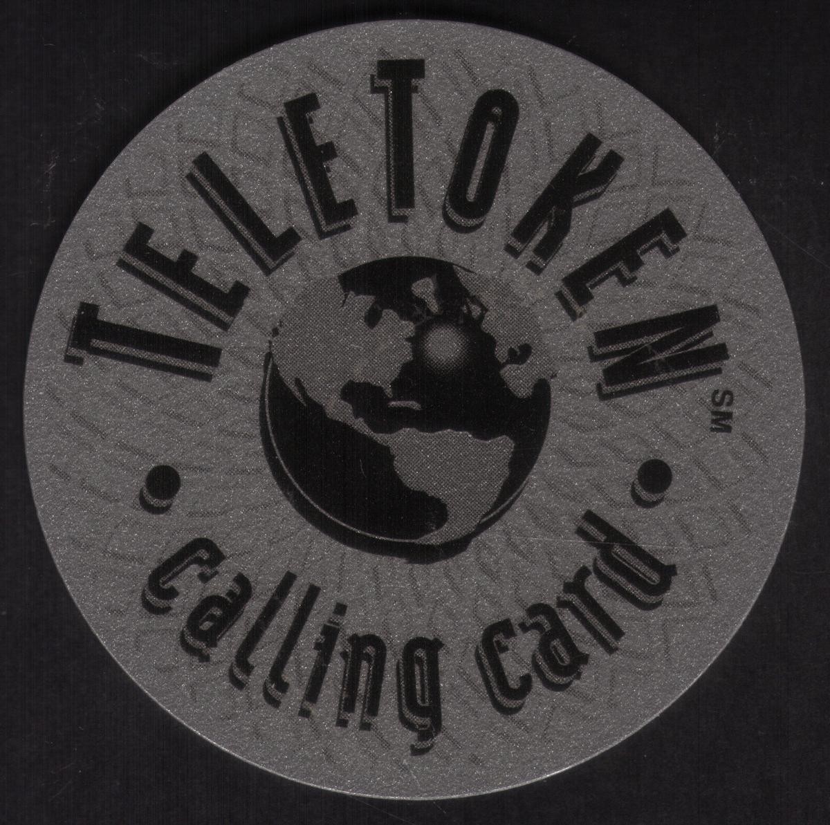 Teletoken Calling Card 1993 (Die-Cut Rotondo) Argento Sfondo Telefono Card
