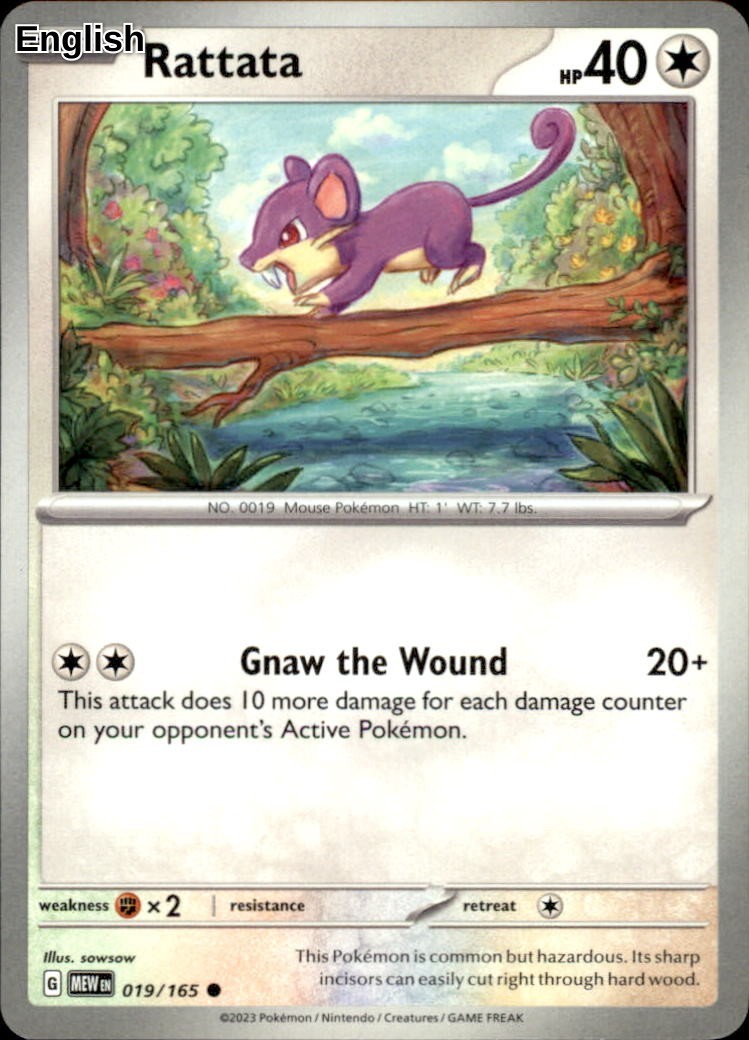 Rattata - 019/165 - SV: Scarlet & Violet 151 NM
