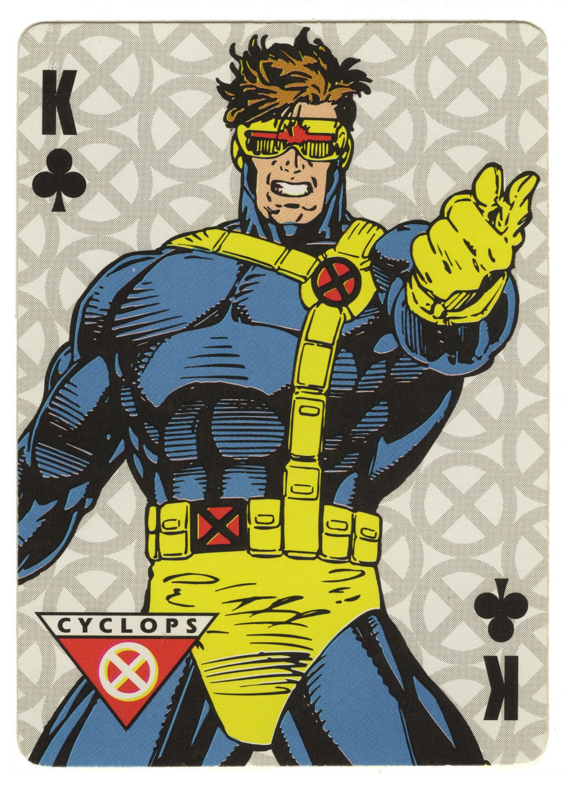 King of Clubs, X-Men, 1993, Ciclope, Marvel, carta da gioco a scambio singolo - quasi nuova
