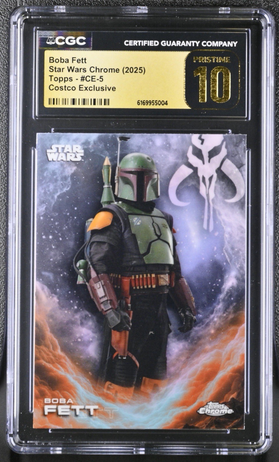 2025 Topps Chrome Star Wars Boba Fett #CE-5 Costco Exclusive CGC 10 Pristine