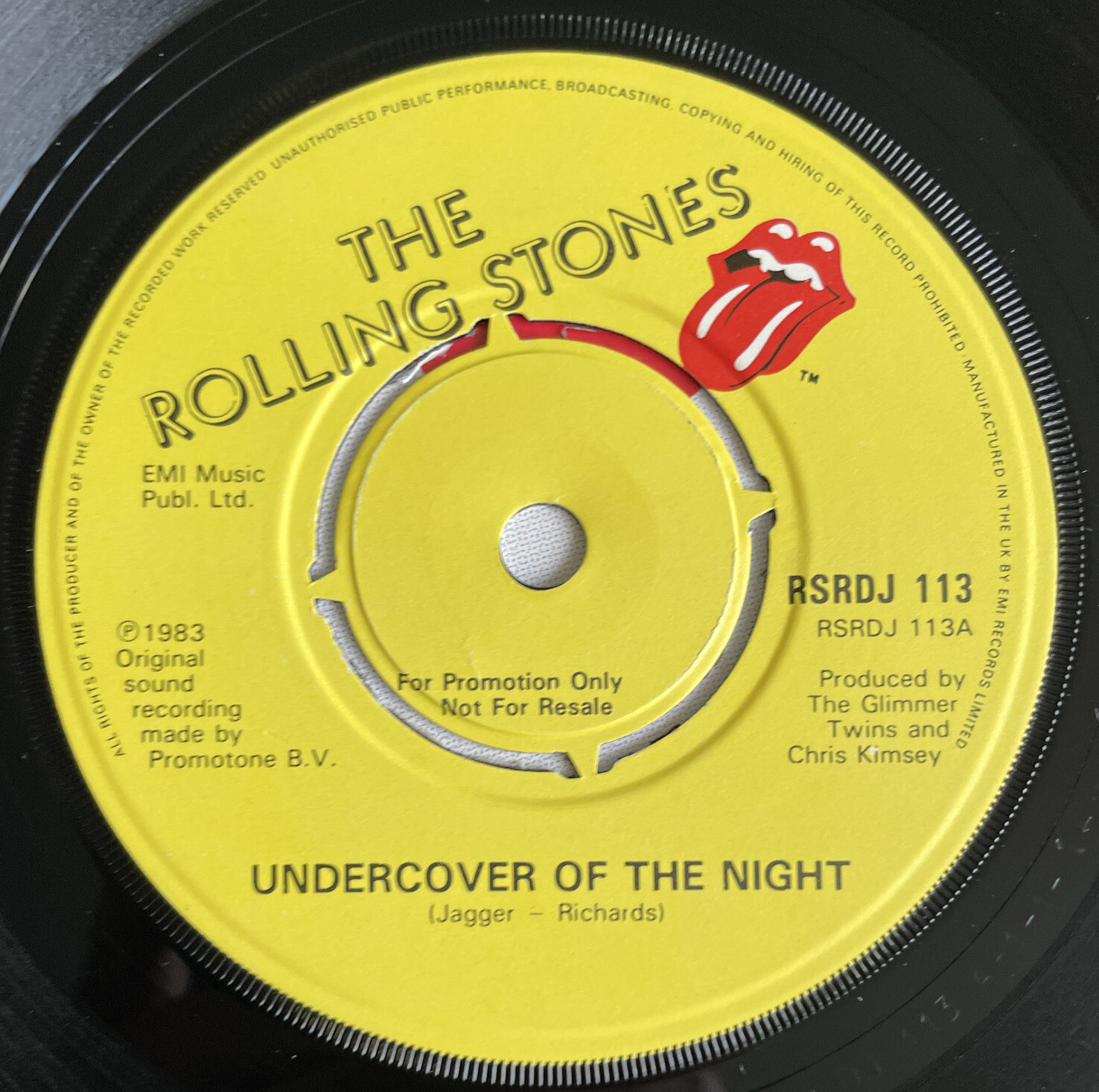 ROLLING STONES -Undercover Of The Night- Rare UK 1 Sided Promo (Vinyl Record)