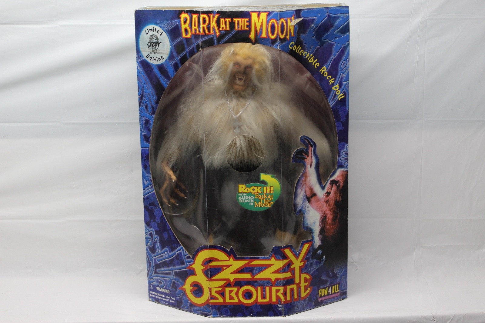 Figurina Fun 4 All Bark at the Moon 1999 Ozzy Osbourne 16" limitata con certificato di autenticità nuova con scatola Q41