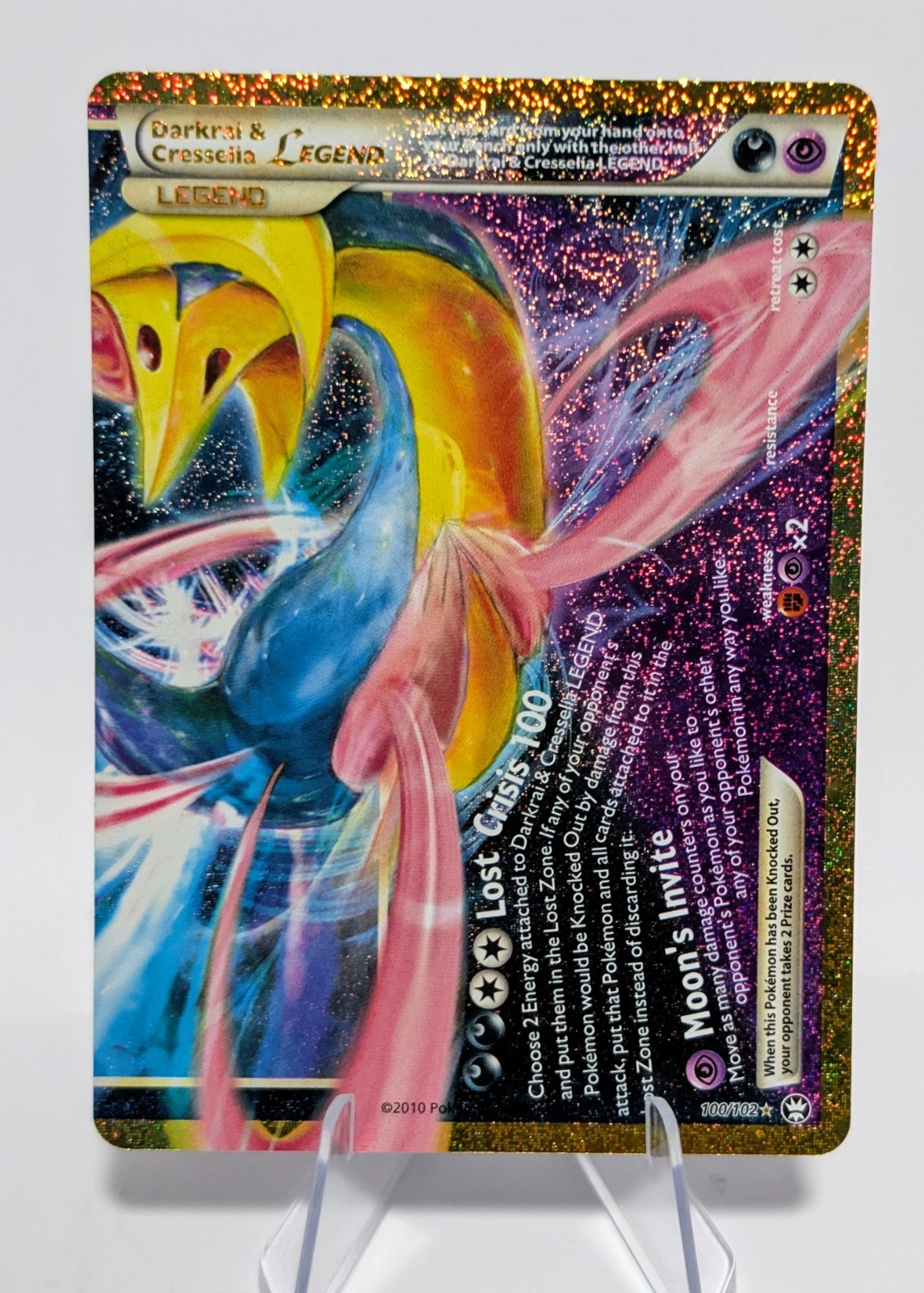Darkrai Cresselia Leggenda Pokemon 30° Celebrazione Oro 100/102 Holo Classic