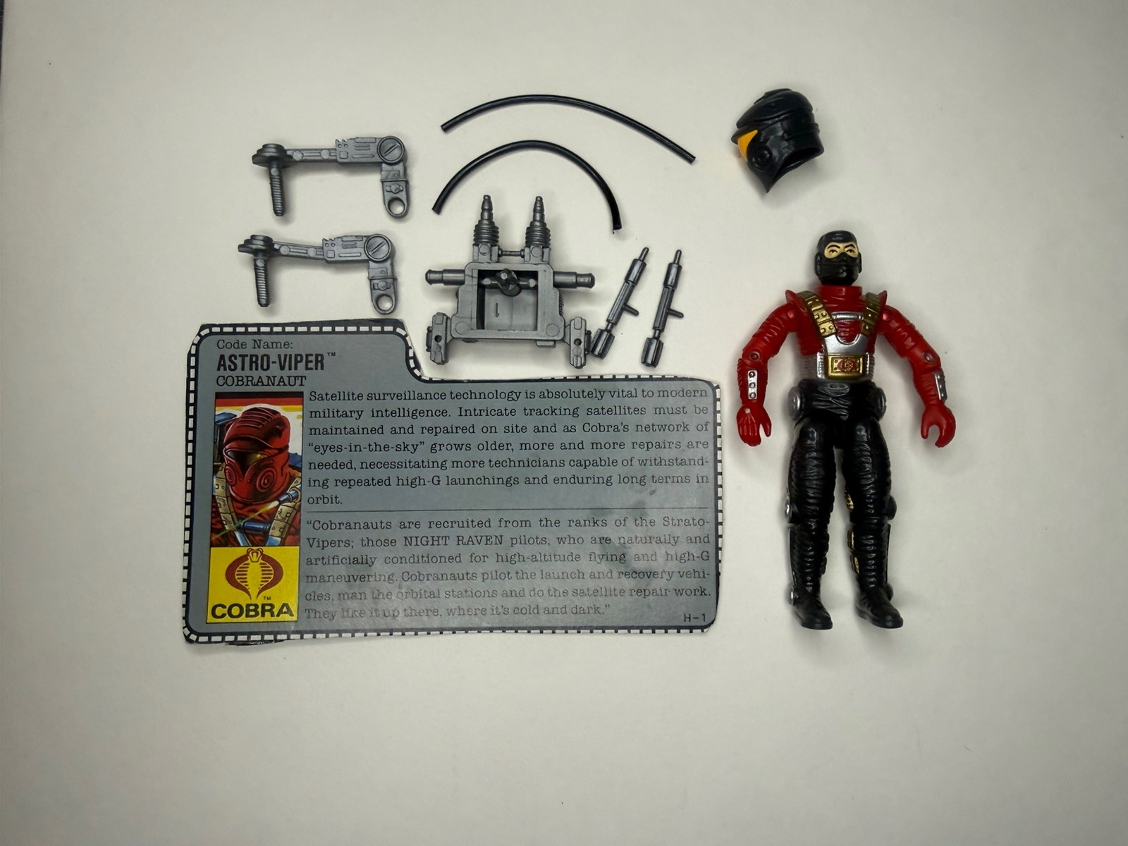 Hasbro G.I. 1988 vintage Joe ARAH Cobra Astro-Viper 100% completo 
