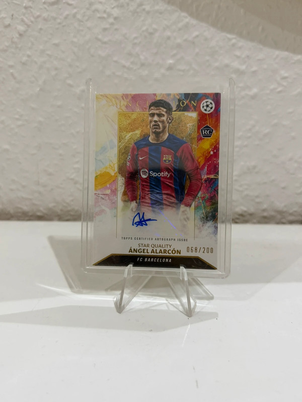 Angel Alarcon Auto /200 2023-24 Topps Inception RC Rookie Barcelona SQA-AA Barca