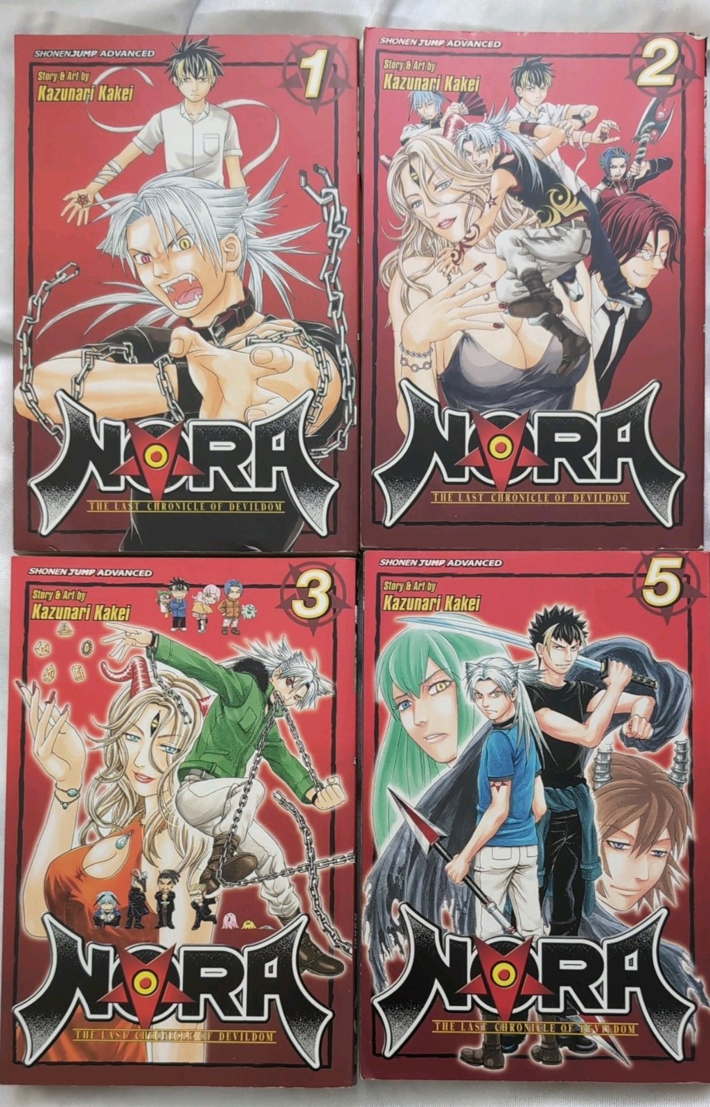 Lotto manga Nora L'ultima cronaca del diavolo vol 1 2 3 5 Kazunari Kakei VIZ 