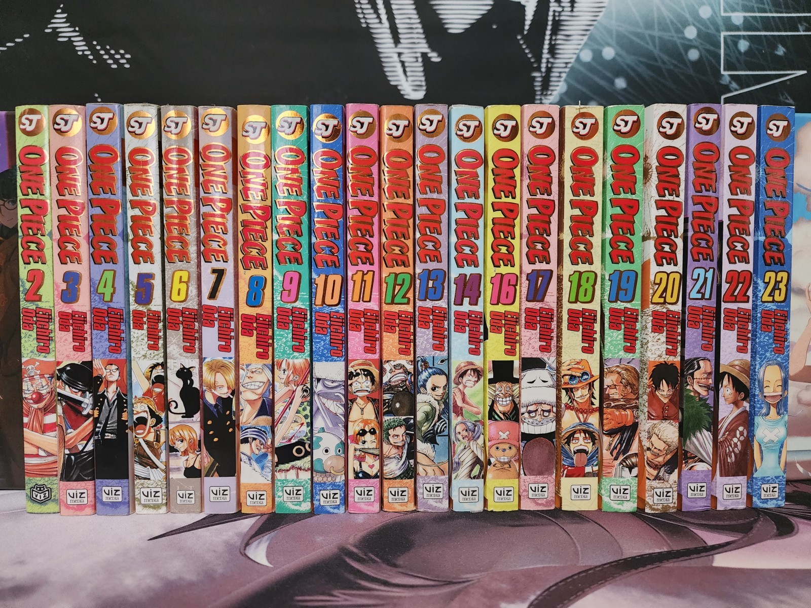 One Piece Gold Foil Manga set quasi completo volumi 1-23 mancanti vol 1 e 15