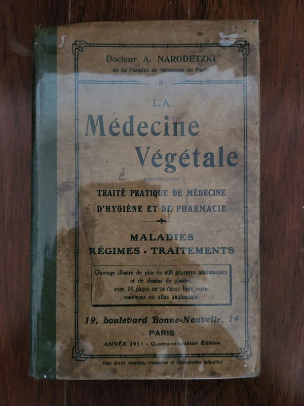 La Médecine végétale illustrée – Dr A. Narodetzki (Édition 1913 – 80e édition ancienne)