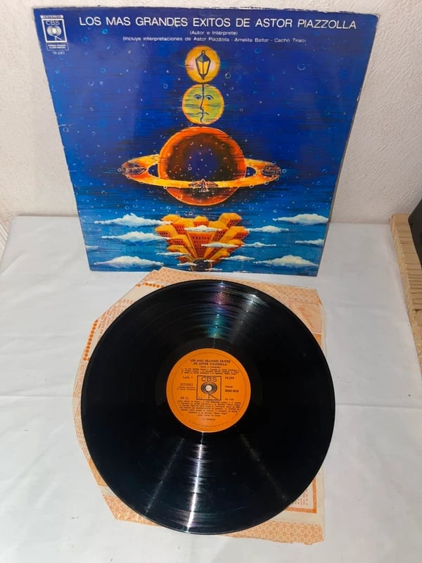Astor Piazzolla – Los Más Grandes Éxitos – LP vinyle CBS 19.293 – Argentine