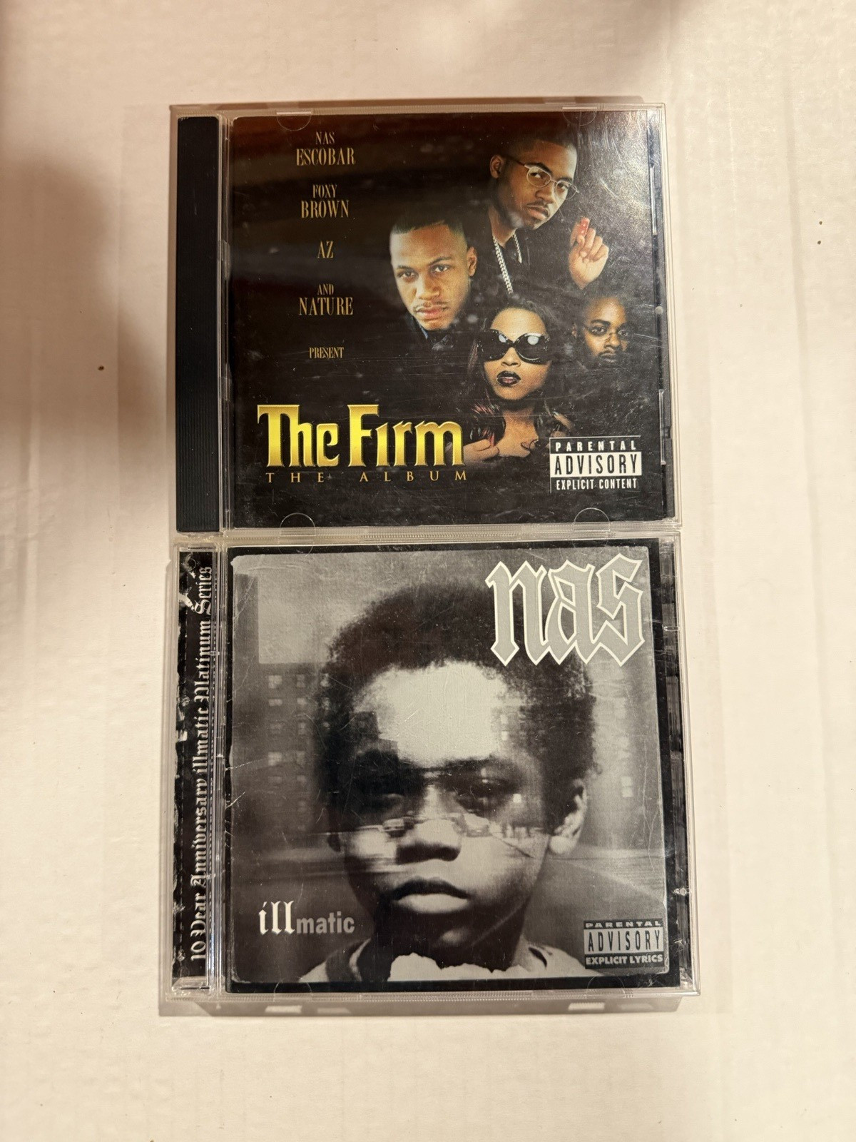 NAS Illmatic 10th Anniversary Platinum Edition CD & The Firm CD Bundle Lot