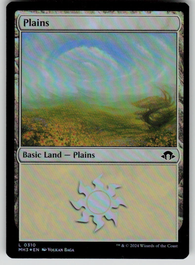 Plains (0310) Foil Land Modern Horizons 3 310 MTG quasi come nuovo