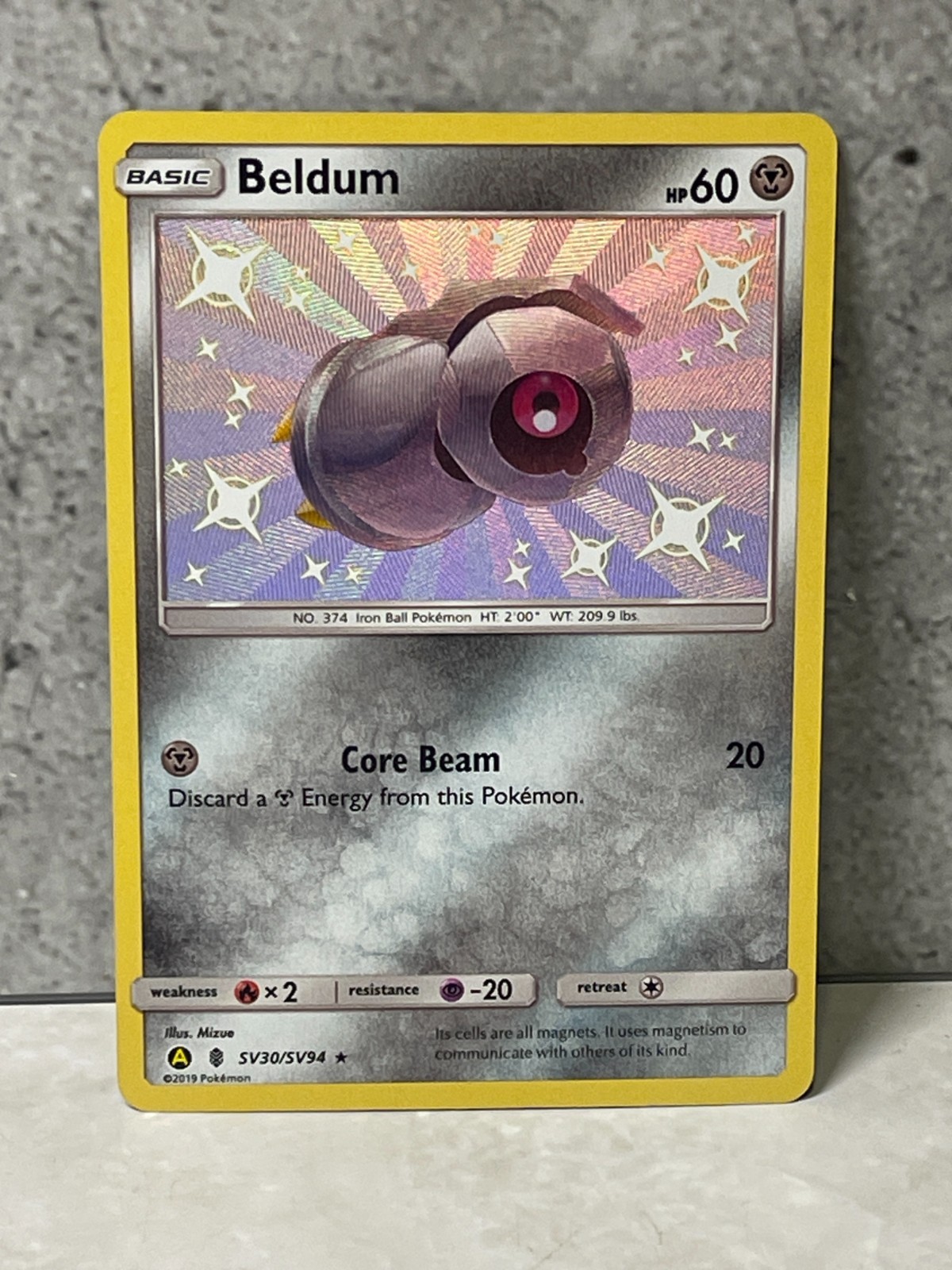 Pokemon Destino Nascosto Shiny Vault HOLO Beldum sv30/sv94