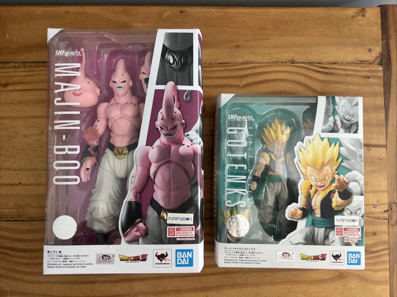 SH Figuarts Dragon Ball Z Majin-boo e Super Saiyan Gotenks