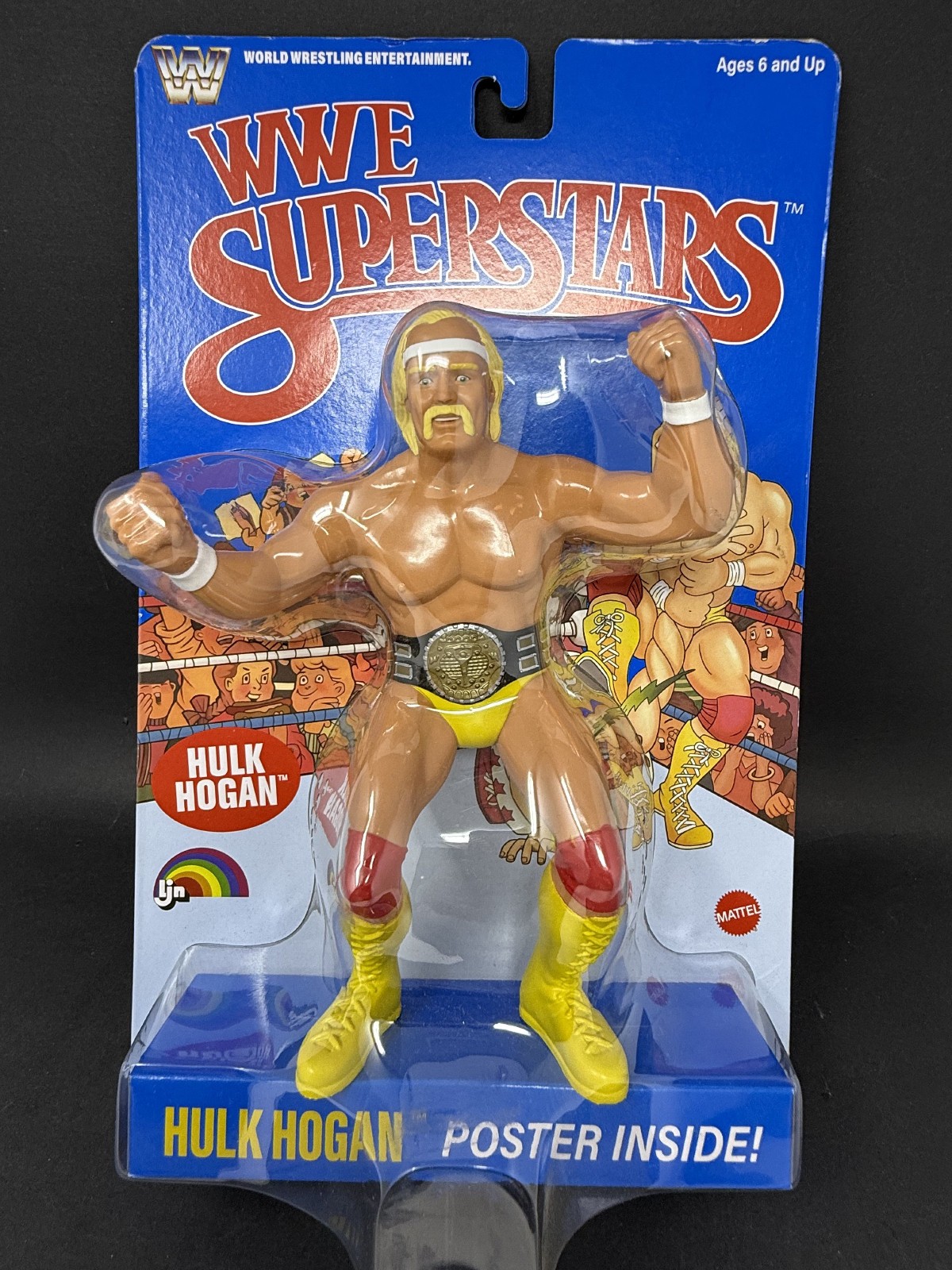 Modellino WWE LJN Mattel Superstars Hulk Hogan 8" anni 80 retrò blu